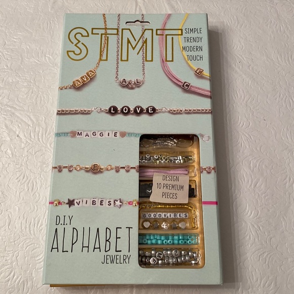 Simple Trendy Modern Touch D.I.Y Alphabet Jewelry Set- New in Box - Picture 1 of 3